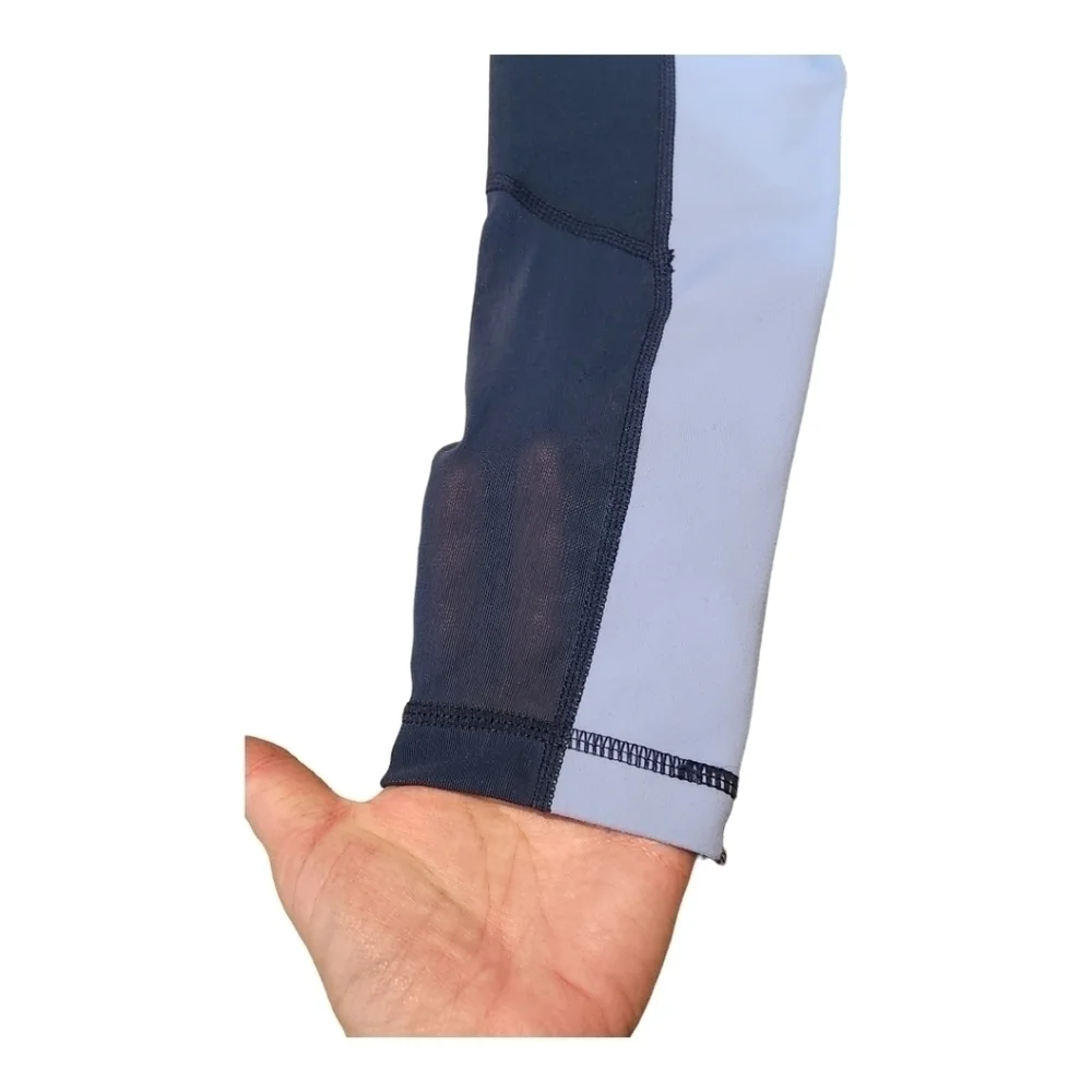 Zella NWOT Women's Colorblock Gray and Blue Workout Yoga Leggings, Small - Picture 3 of 12